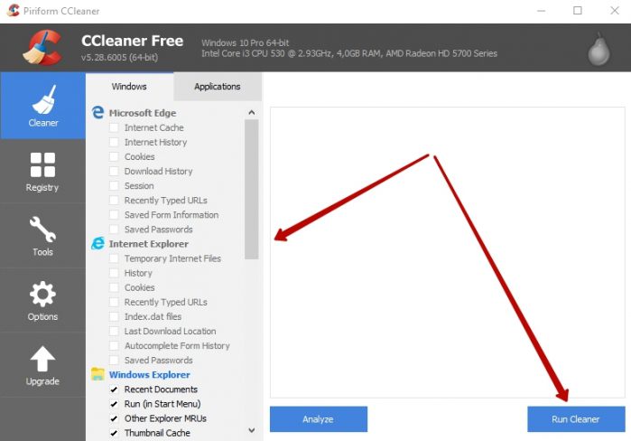 Утилита CCleaner, помогающая очистить диски от ненужных и временных файлов