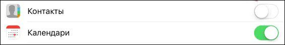 включение синхронизации контактов в ios