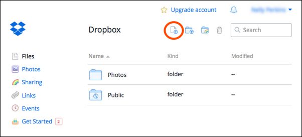 Dropbox Загрузить фото