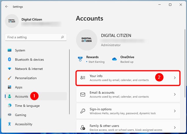 Доступ к вашей информации в приложении настроек Windows 11