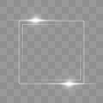 световой эффект квадратной рамки, светлая коробка, эффект цвета, светлый PNG и PSD