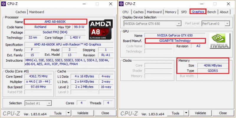 CPU-Z.